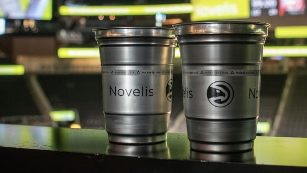Novels branded aluminum cans.